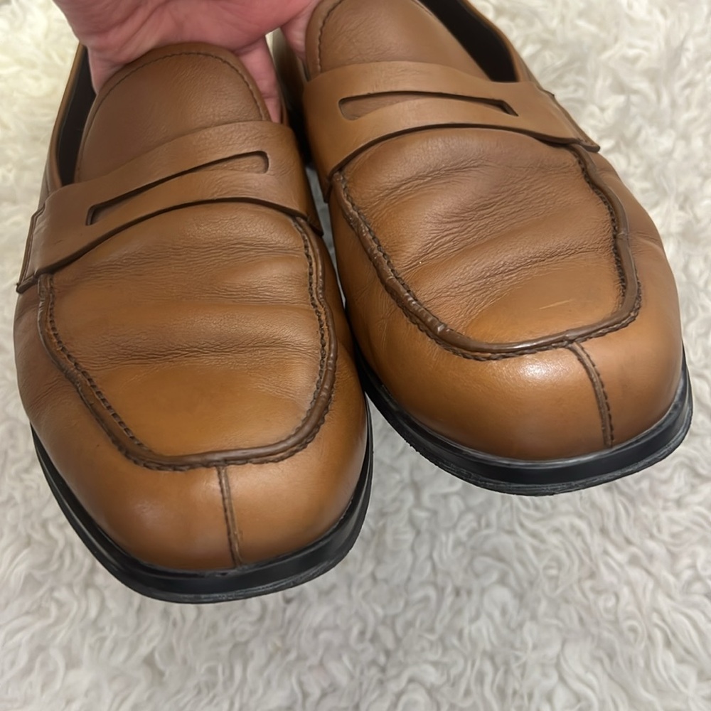 Prada Men's Brown Leather Loafers size 10.5 - Picture 8 of 12